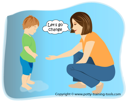 responding to potty training accidents