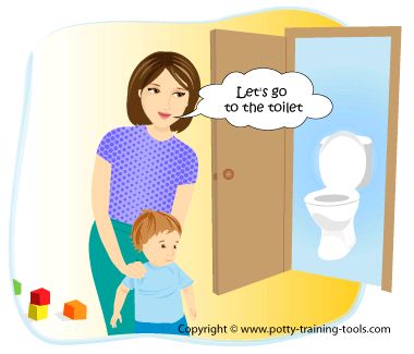 lead child to bathroom
