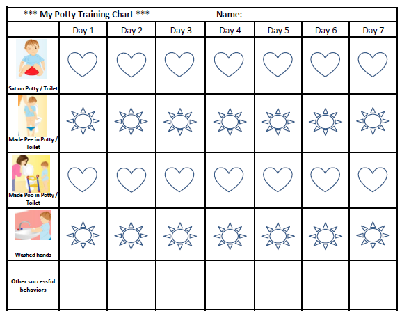 Free Potty Reward Chart